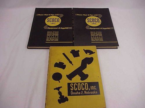 Lot of 3 scoco inc. power plant &amp; pipe line catalogs 1951 1964 for sale