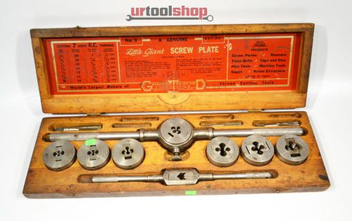 Vintage greenfield no. 5 little giant screw plate tap &amp; die set 2611-11 for sale