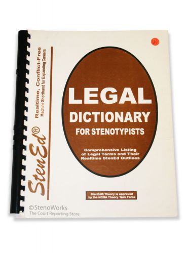 Stenograph stened realtime legal dictionary for stenotypists new free shipping for sale
