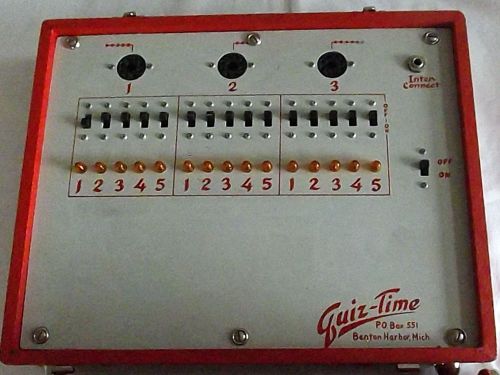 Quiz Time Vacuum Tube Tester VTG Collectible In Wooden Case