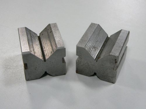 Steel Precision Machinist V-Blocks Lot of (2) 1.75&#034; x 1.625&#034; x 1.375&#034;