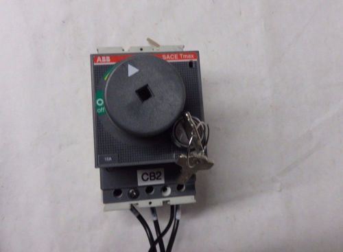 Abb tmax t1n sace 3-pole e93565 rotary disconnect switch w/ keys a6 for sale