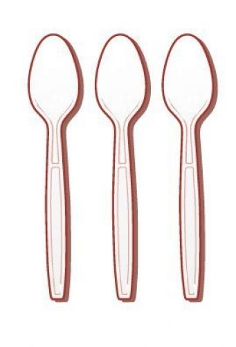 Fineline Settings 100-Piece Extra Heavy Cutlery Spoons, Clear