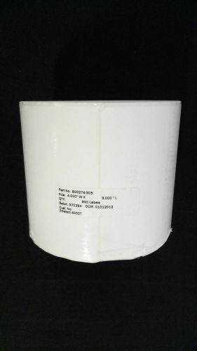 Zebra z-select 4000t thermal transfer paper label roll printing 930/roll 4&#034;x3&#034; for sale