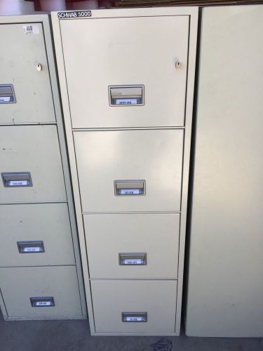 Fireproof schwab 5000 4-drawer letter size fireproof file cabinet for sale