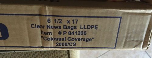 2000 Plastic Bags News Paper Flyer Clear 6 1/2 x 17 New in Box Ship Tracking