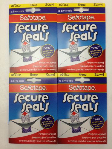 Sellotape Secure Seals For Office,Home Or School 8 packs of 12 (48) Tamper Proof