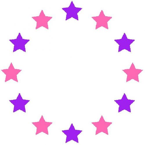 30 Custom Candy Ring of Stars Personalized Address Labels
