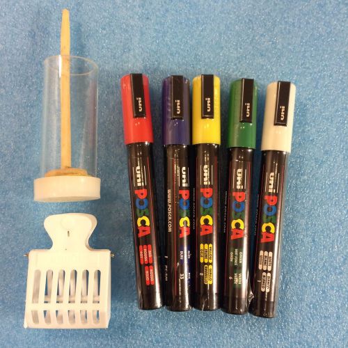 5xQueen bee marking pens,Marking Cage Bottle with Plunger,queen catch. FULL SET.