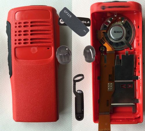 Red Case Housing with ribbon type cable mic and speaker for motorola GP329 radio