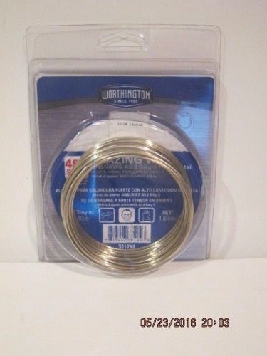 WORTHINGTON 331744 45%  SILVER BRAZING WIRE, 93g (3oz)-FREE SHIP NEW SEALED PACK
