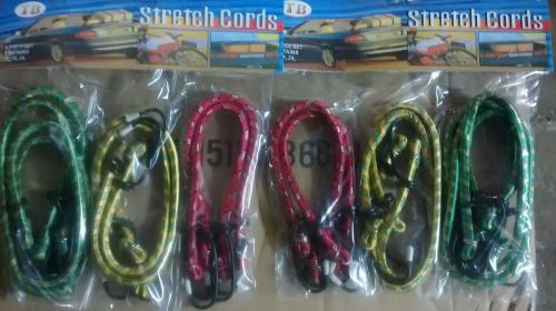 6 PC BUNGEE CORD LOT (ASSORTED SIZES)