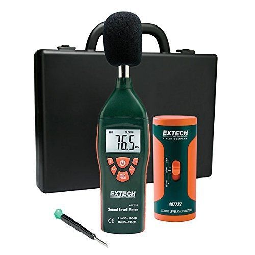 Extech 407732-kit low/high range sound level meter kit for sale