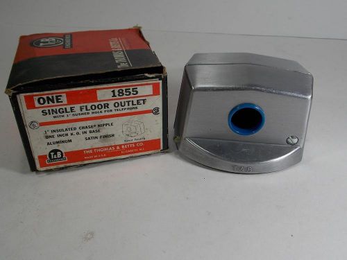 New old stock thomas &amp; betts 1855 single floor outlet 1&#034; hole for telephone for sale
