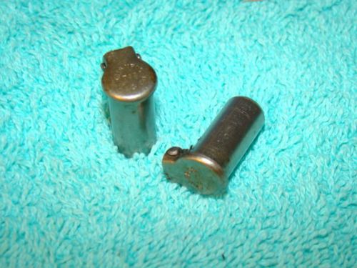 Vintage gas engine lathe machine tool oil cups gits bros spring lid 2pc lot nos for sale