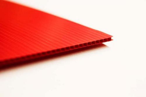 2 pack red corrugated blank sign sheet 4mm x 12&#034; x12&#034; for sale
