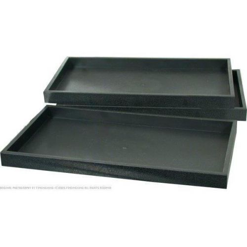 3 Black Plastic Display Trays