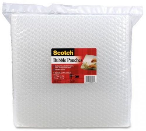 Scotch Bubble Pouches, 8 X 10 Inches, Clear, 8 Pouches Per Pack (8035)
