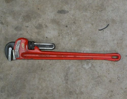 RIDGID 24&#034; Heavy Duty Steel Pipe Wrench - Excellent - USA!