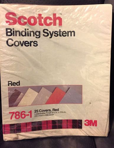 Scotch Binding System Covers 786-1 Red, 25 Covers 9 1/8 in x 11 3/8 in