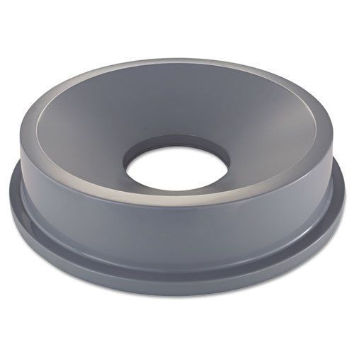 Round brute funnel top receptacle, 22 3/8 x 5, gray for sale