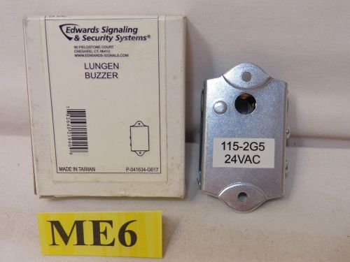 NEW EDWARDS SIGNALING &amp; SECURITY SYSTEM LUNGEN BUZZER 115-2G5 24 VAC