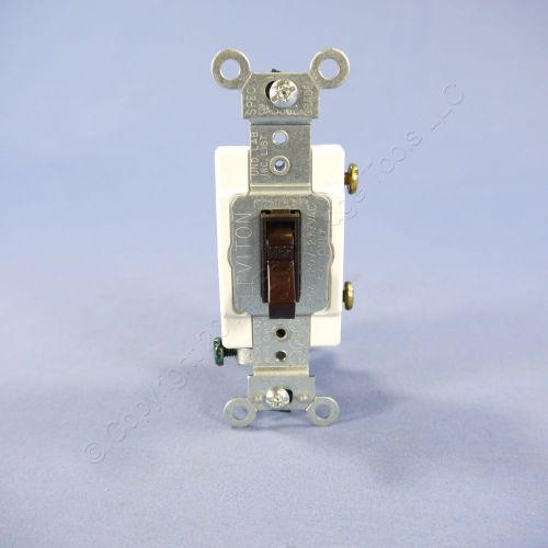 Leviton Brown COMMERCIAL Framed Toggle Light Switch 20A 120/277V Bulk 54521-2