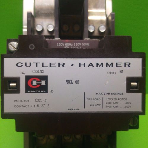 CUTLER HAMMER CONTACT KIT C32ln3 SER B1 350A A AMP 120V/60HZ 110V/50HZ C32L-2