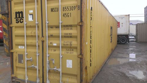 Used 40&#039; dry van steel storage container shipping cargo conex seabox newark for sale