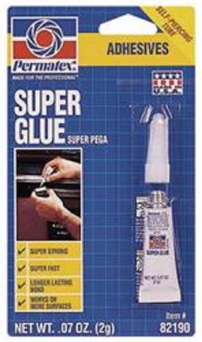 Super Glue Permatex 82190;Adhesive; Use To Bond Nonporous Materials ;2grams