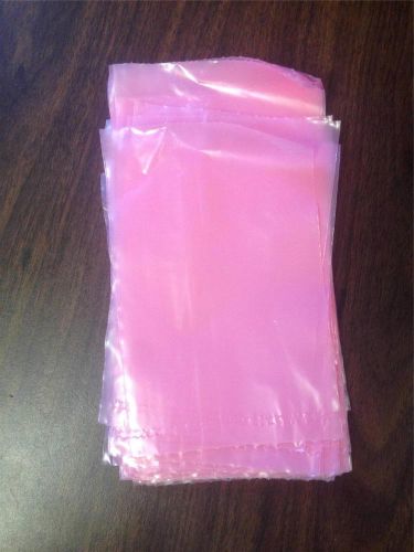New lot of 50 anti-static bags 4&#034; x 6&#034; 2 mils pink poly open ended for ram for sale