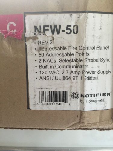 Notifier NFW-50 Rev 2 50 Point Addressable Fire Alarm Control Panel