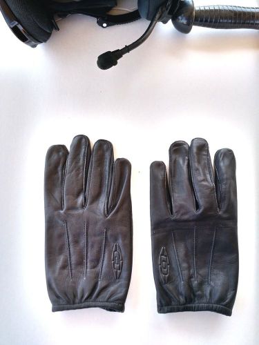 Police damascus  leather search gloves - used for sale