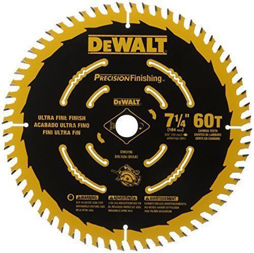 Dewalt dw3196 7-1/4-inch 60t precision finishing saw blade , new, free shipping for sale