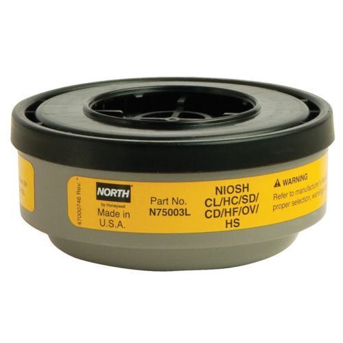 North by honeywell n75003l respirator cartridge,yellow,pr (qty 2) fast free ship for sale