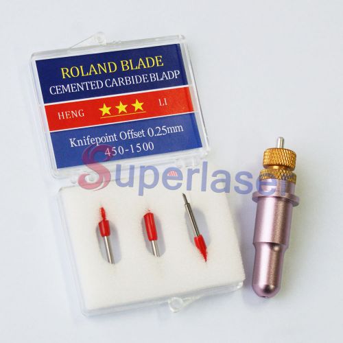 Roland blade holder #6 &amp; 3pcs roland cutting blade 45° for vinyl cutter plotter for sale
