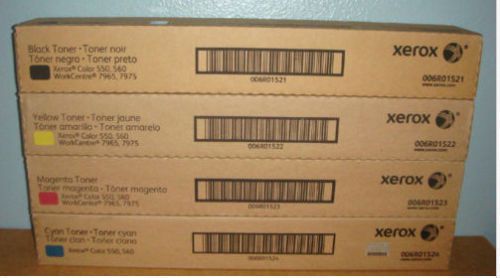 Xerox 550 / 560 COMPLETE Toner Set *OEM* 006R01521 006R01522 006R01523 006R01524
