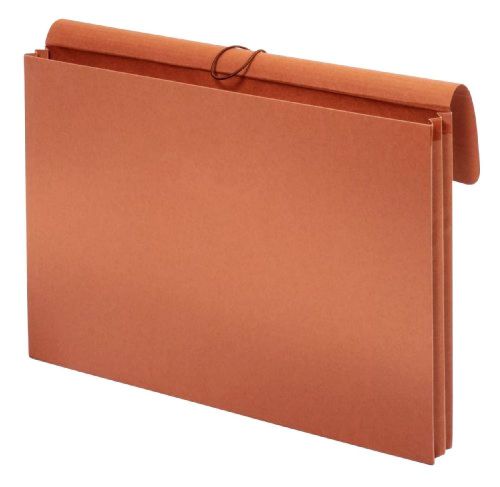 Globe-Weis Tabloid Wallet File, 12 x 18 Inches, 3.5-Inch Expansion, Elastic Clos