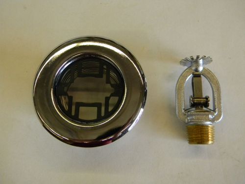 New*  TY3211 Sprinkler Head Bright Chrome Bezel and Black Retainer  A4