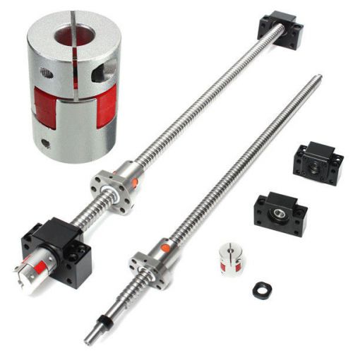 500mm sfu1605 ball screw with bk12 bf12 supports and 6.35x10mm coupler for cnc for sale