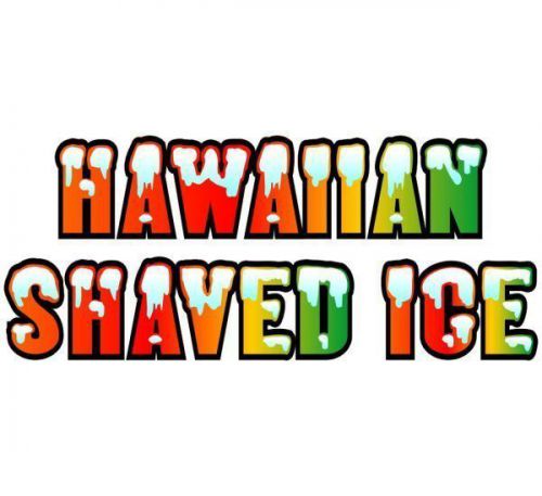 Hawaiian Shave Ice 5&#039;&#039;x48&#039;&#039; Decal for Shave Ice Stand - Shaved Ice Trailer