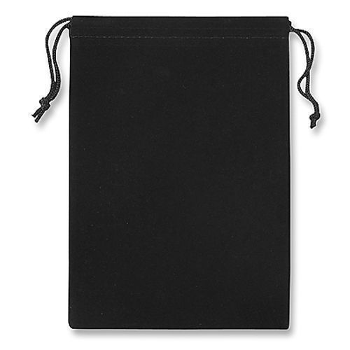 10 Large Black VELVET Pouches Gift Bag Jewelry Bag With Drawstring 5 x 7 VELVET