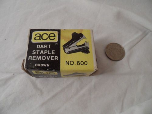 NOS Vintage ACE Dart Brown Handheld Staple Remover No. 600
