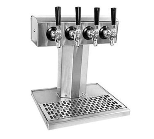Glastender BT-4-PB-LD Tee Draft Beer Tower air-cooled (4) faucets