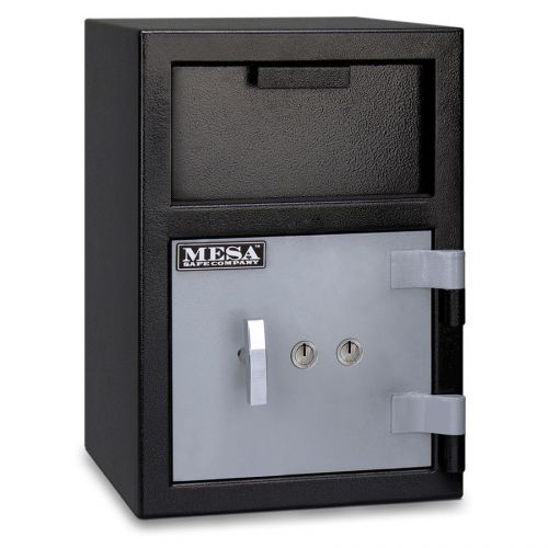 Keyed drop box gun jewelry money cash depository safe dual key lock front load for sale