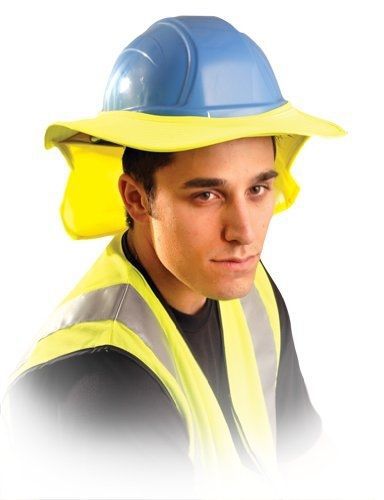 Occunomix hard hat shade w/ neck shade, yellow, fits most hats, one size, #898 for sale