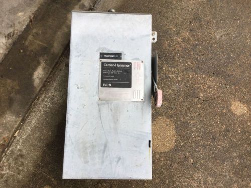 Eaton disconnect switch, heavy duty 3 pole, 600 volt 100 amp, nema 3r, fusible for sale