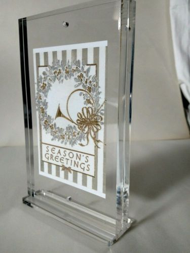 Thick acrylic 5&#034; x 8&#034; x 1&#034;  magnetic sign or frame holder for sale
