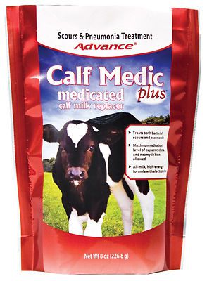Manna pro corp medic plus calf milk replacer, scours &amp; pneumonia, 8-oz. for sale