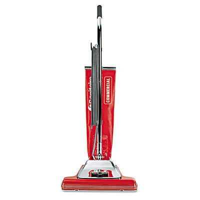 Widetrack commercial upright vacuum w/vibra groomer, 16&#034; path, 18.5lb, red for sale